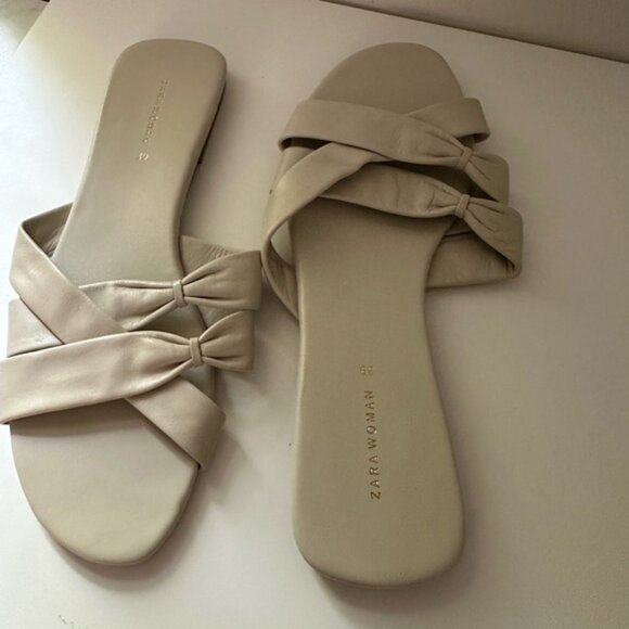 Zara Women’s leather sandals size 39 - Picture 10 of 14